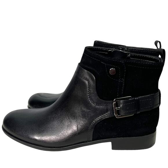 FRANCO SARTO “Marta” Black Leather & Suede Ankle Boots 6.5. NWOT Moto Equestrian - Picture 3 of 10